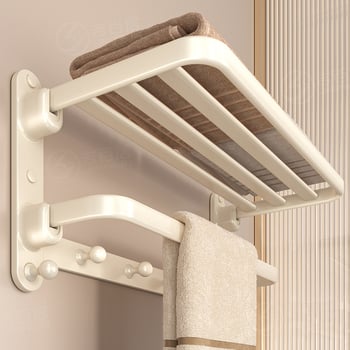 Рафт за кърпи от Space алуминий, сгъваем, 1–2 нива, оксидирана повърхност, товароподемност 10–15 кг