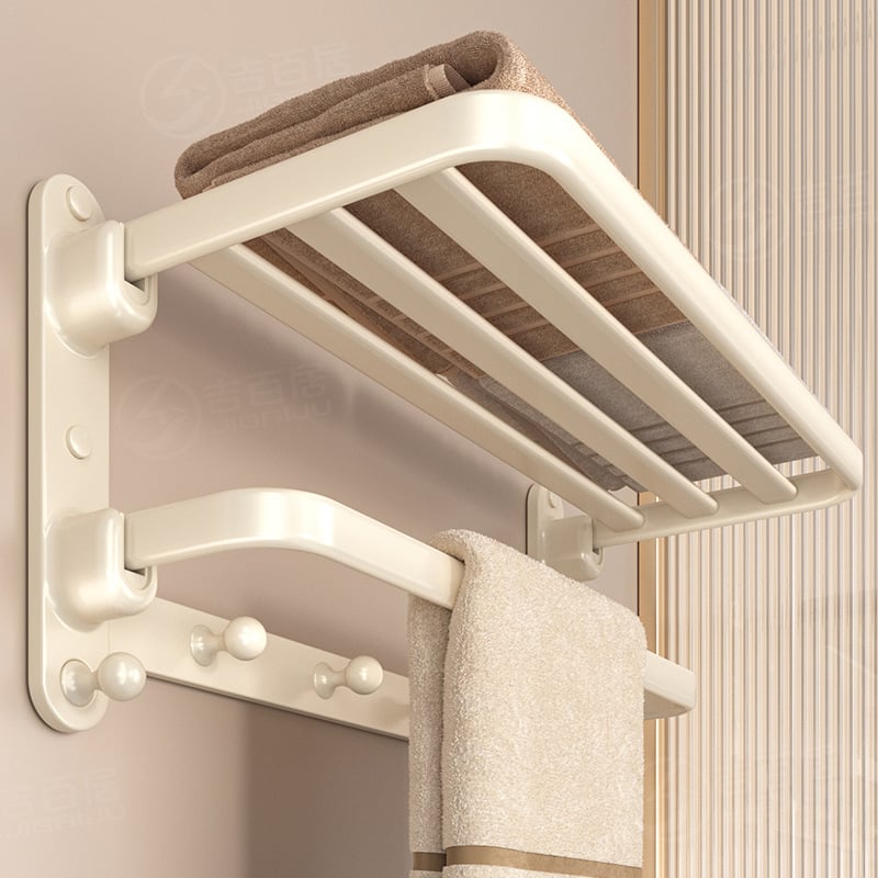 Рафт за кърпи от Space алуминий, сгъваем, 1–2 нива, оксидирана повърхност, товароподемност 10–15 кг