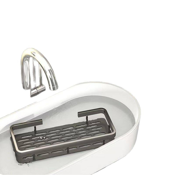 Poliță de baie montată pe perete - fără găuri, din plastic, design simplu modern