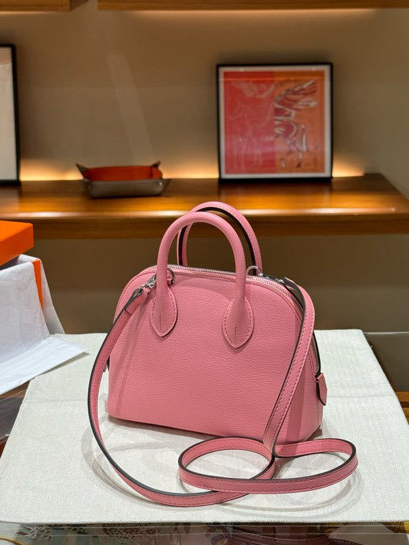 Geantă din piele, formă de scoică, cu fermoar – crossbody