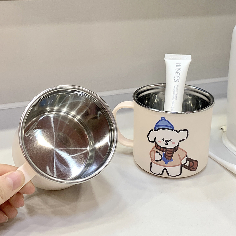 Pahar pentru periuțe cu design cu desen animat, cilindric, strat unic, ecologic