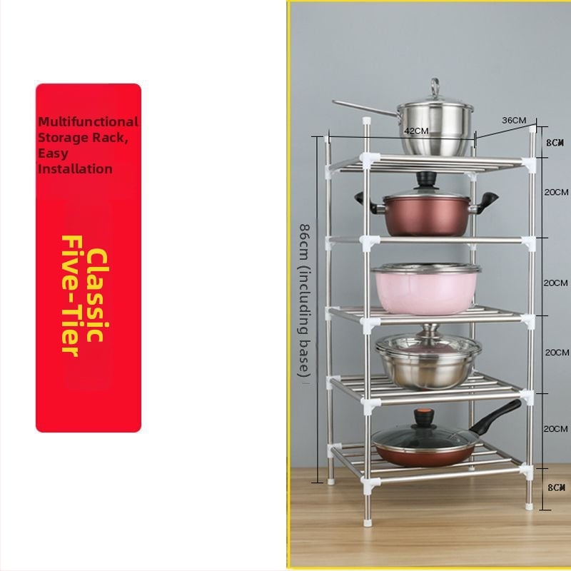 Raft de baie din oțel inoxidabil, pe podea, cu mai multe niveluri de depozitare, reglabil