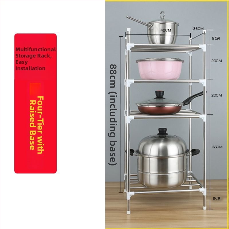 Raft de baie din oțel inoxidabil, pe podea, cu mai multe niveluri de depozitare, reglabil