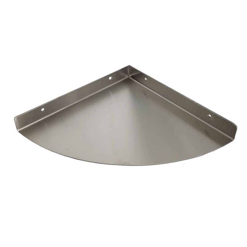 Raft de depozitare triunghiular din oțel inoxidabil, cu un singur etaj, pentru bucătărie și baie — montaj fără găuri, sarcină 10–20 kg