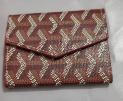 Portofel pentru pașaport și carduri din piele naturală, două straturi, model geometric, stil urban minimalist