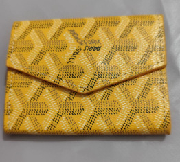 Portofel pentru pașaport și carduri din piele naturală, două straturi, model geometric, stil urban minimalist