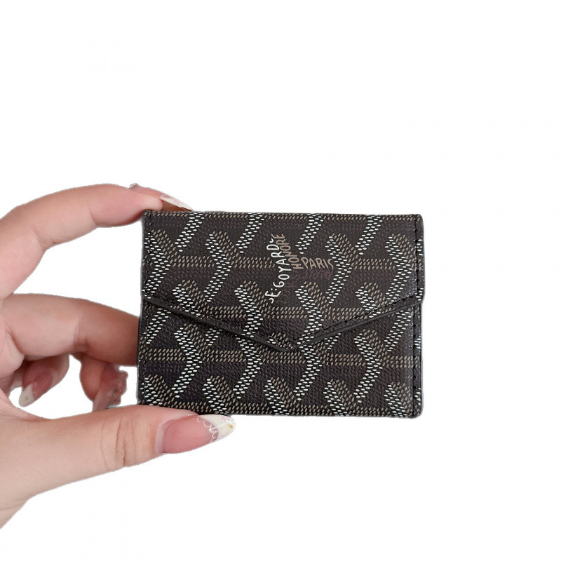 Portofel pentru pașaport și carduri din piele naturală, două straturi, model geometric, stil urban minimalist