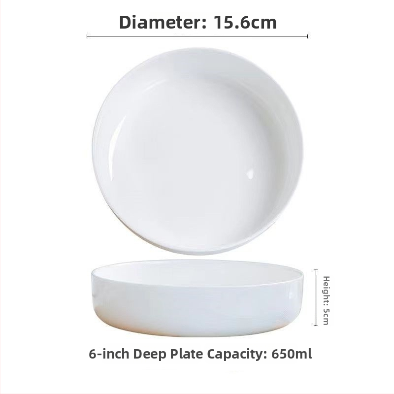 Nest Plate kostná porcelán hlboký tanier, kruhový, nordický štýl, vhodný do mikrovlnky