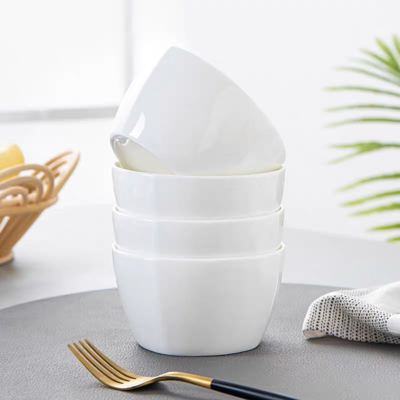 Set Nordic de farfurii și boluri din ceramică cu finisaj sub-glazură – rotunde, compatibil cu microunde