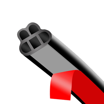 Гумен уплътнител за автомобилни врати (силикон) - водоустойчив, прахоустойчив и универсален, двуслоен