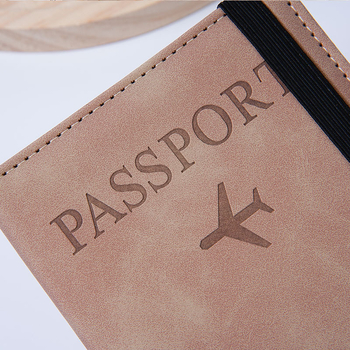 PU δερμάτινο πορτοφόλι διαβατηρίου με RFID - Αντικλεπτικό, για άνδρες και γυναίκες, πολλαπλών καρτών, διαβατήριο και έγγραφα (RFID ενεργοποιημένο; Unisex; Πολλαπλών καρτών)