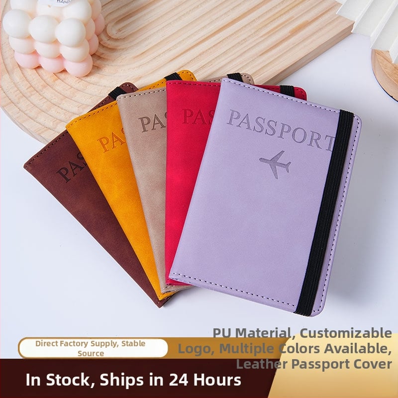 PU δερμάτινο πορτοφόλι διαβατηρίου με RFID - Αντικλεπτικό, για άνδρες και γυναίκες, πολλαπλών καρτών, διαβατήριο και έγγραφα (RFID ενεργοποιημένο; Unisex; Πολλαπλών καρτών)