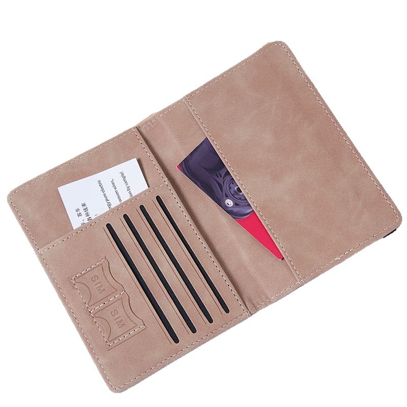 PU δερμάτινο πορτοφόλι διαβατηρίου με RFID - Αντικλεπτικό, για άνδρες και γυναίκες, πολλαπλών καρτών, διαβατήριο και έγγραφα (RFID ενεργοποιημένο; Unisex; Πολλαπλών καρτών)