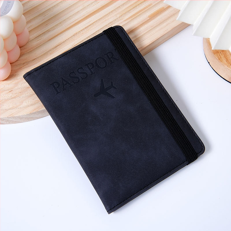 PU δερμάτινο πορτοφόλι διαβατηρίου με RFID - Αντικλεπτικό, για άνδρες και γυναίκες, πολλαπλών καρτών, διαβατήριο και έγγραφα (RFID ενεργοποιημένο; Unisex; Πολλαπλών καρτών)