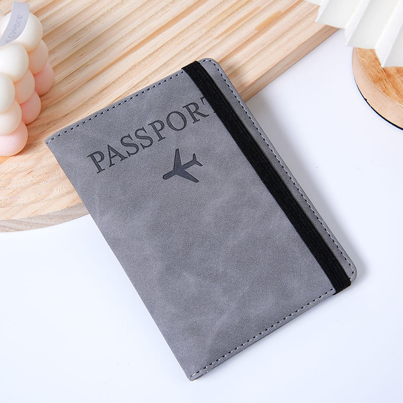 PU δερμάτινο πορτοφόλι διαβατηρίου με RFID - Αντικλεπτικό, για άνδρες και γυναίκες, πολλαπλών καρτών, διαβατήριο και έγγραφα (RFID ενεργοποιημένο; Unisex; Πολλαπλών καρτών)