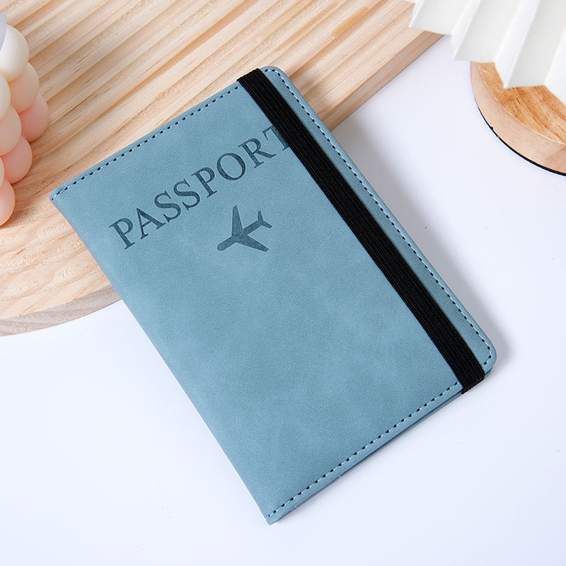 PU δερμάτινο πορτοφόλι διαβατηρίου με RFID - Αντικλεπτικό, για άνδρες και γυναίκες, πολλαπλών καρτών, διαβατήριο και έγγραφα (RFID ενεργοποιημένο; Unisex; Πολλαπλών καρτών)