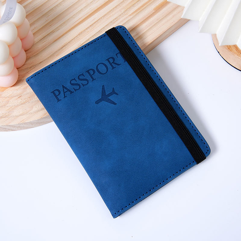 PU δερμάτινο πορτοφόλι διαβατηρίου με RFID - Αντικλεπτικό, για άνδρες και γυναίκες, πολλαπλών καρτών, διαβατήριο και έγγραφα (RFID ενεργοποιημένο; Unisex; Πολλαπλών καρτών)