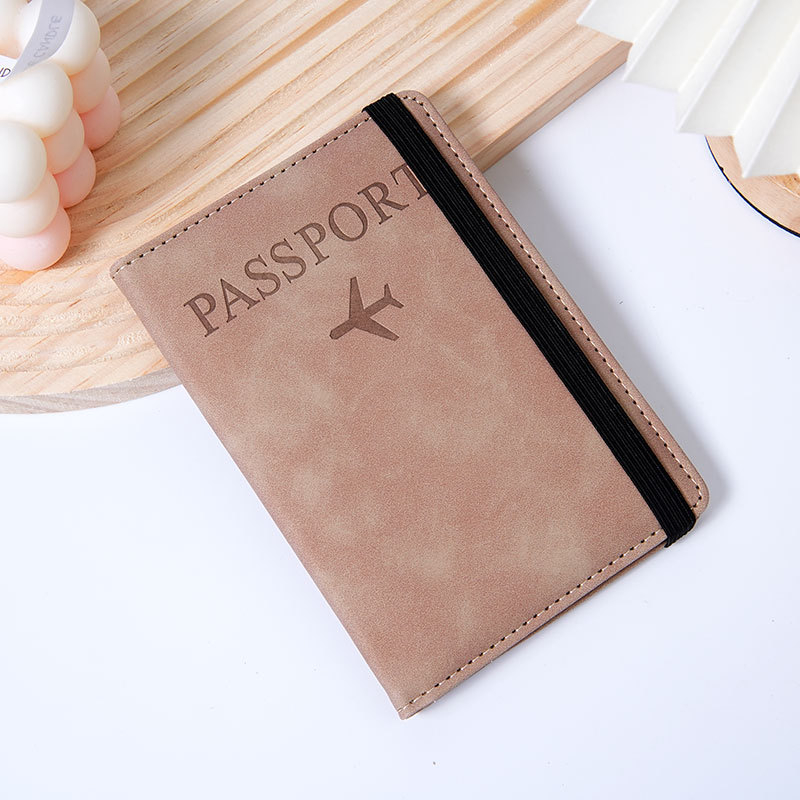 PU δερμάτινο πορτοφόλι διαβατηρίου με RFID - Αντικλεπτικό, για άνδρες και γυναίκες, πολλαπλών καρτών, διαβατήριο και έγγραφα (RFID ενεργοποιημένο; Unisex; Πολλαπλών καρτών)