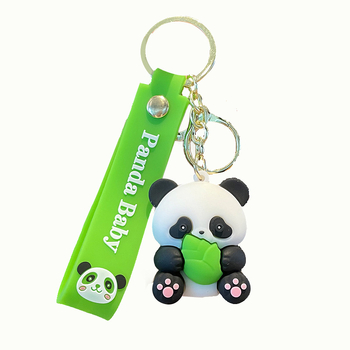 Panda silikonski ključni lanac, sladak dizajn