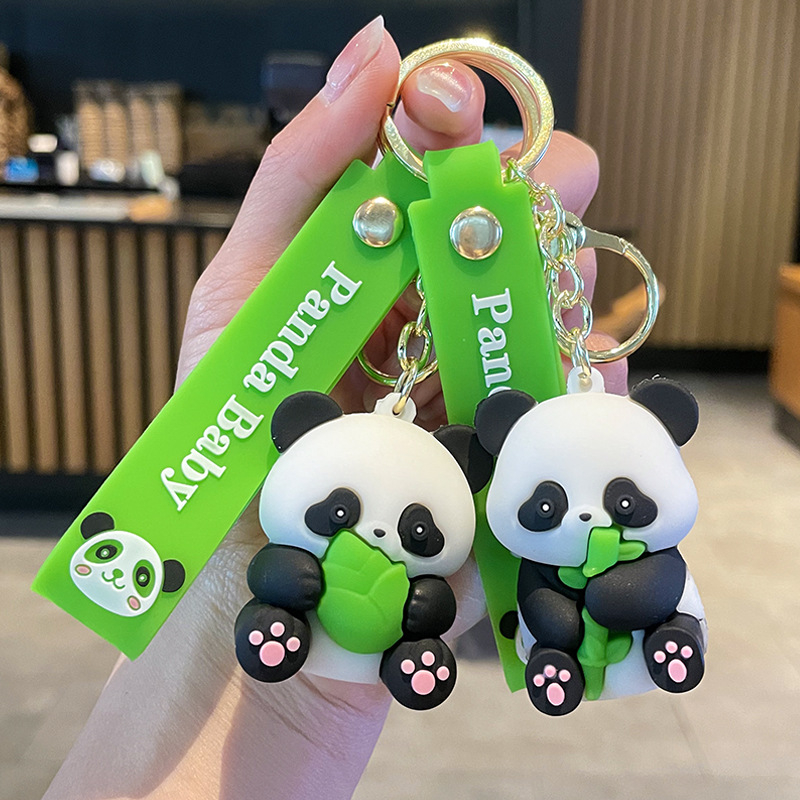 Panda silikonski ključni lanac, sladak dizajn