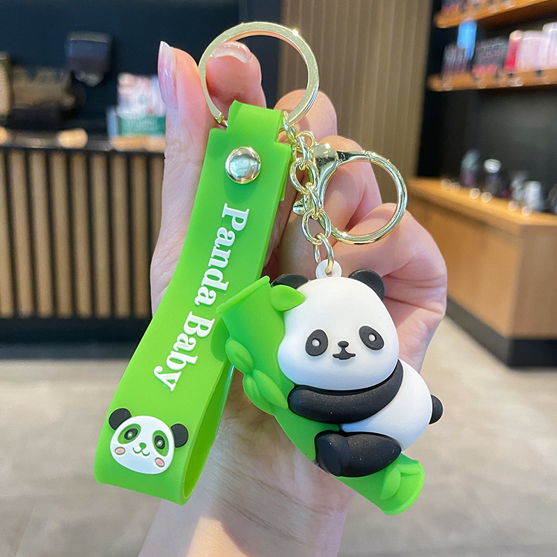 Panda silikonski ključni lanac, sladak dizajn