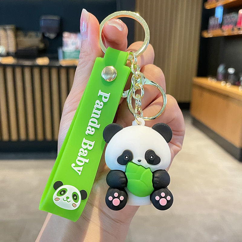 Panda silikonski ključni lanac, sladak dizajn