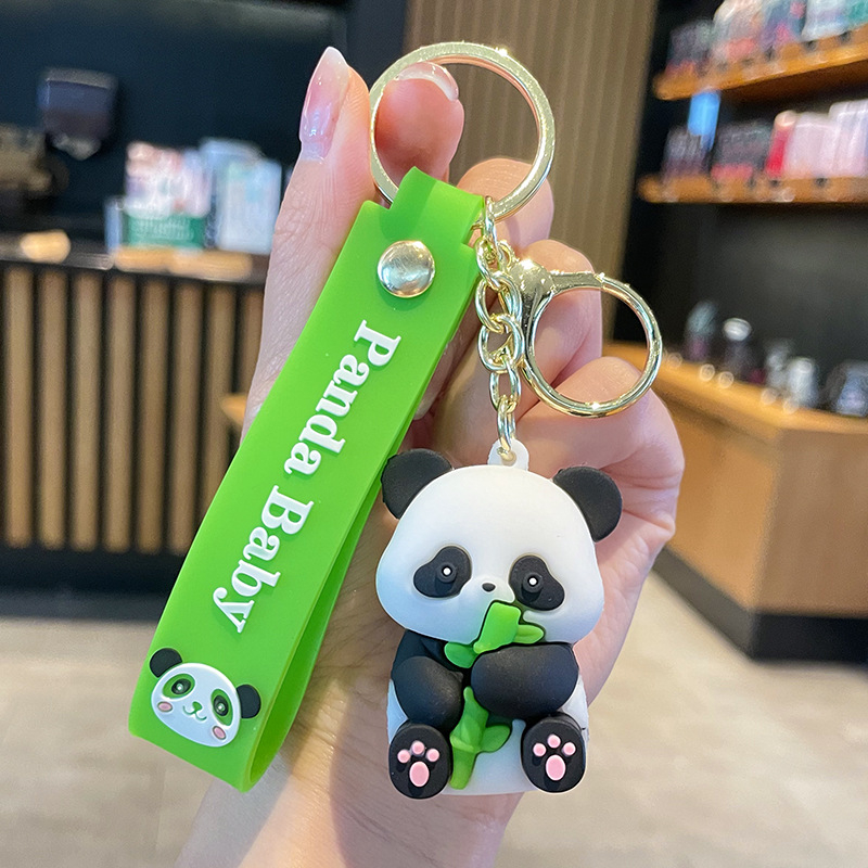 Panda silikonski ključni lanac, sladak dizajn