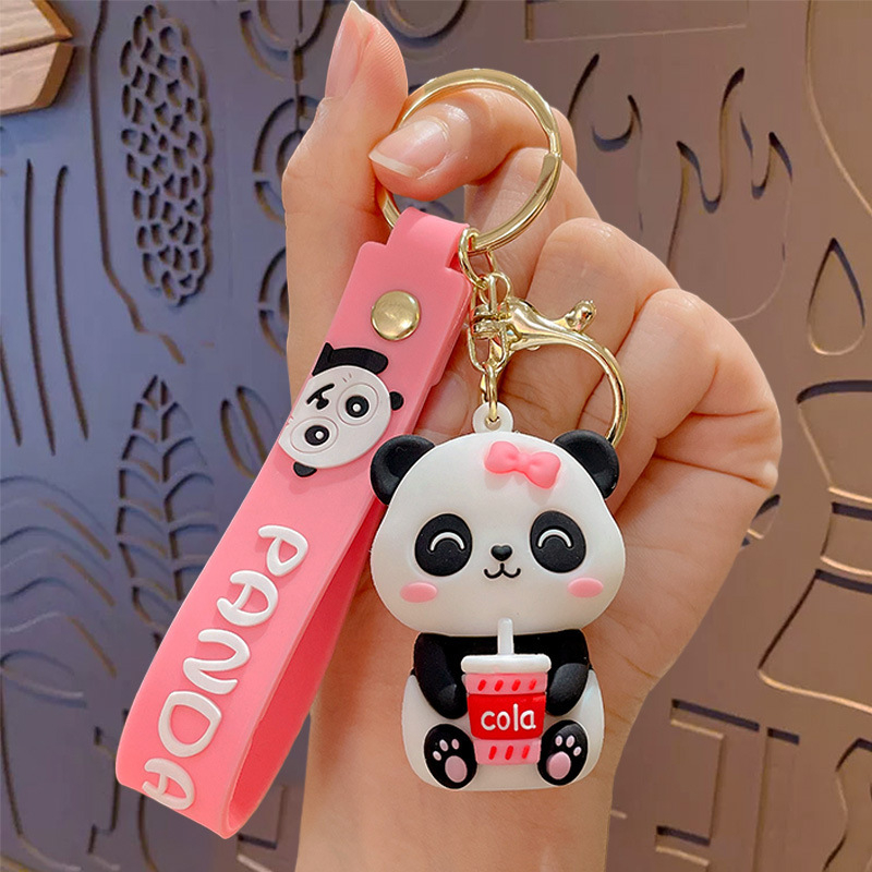 Panda silikonski ključni lanac, sladak dizajn