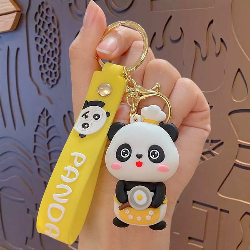 Panda silikonski ključni lanac, sladak dizajn