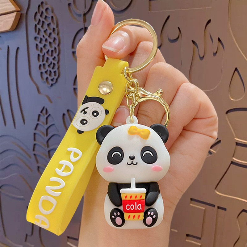 Panda silikonski ključni lanac, sladak dizajn
