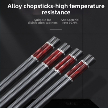 Leģētie ēšanas kociņi ar agat rakstu, 10 pāri, viegls luksusa retro stils