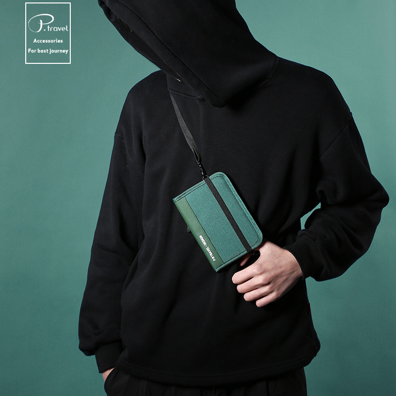 Potravel.design Θήκη διαβατηρίου και εγγράφων από νάιλον, επένδυση πολυεστέρα, Unisex, στυλ χαλαρής μετακίνησης