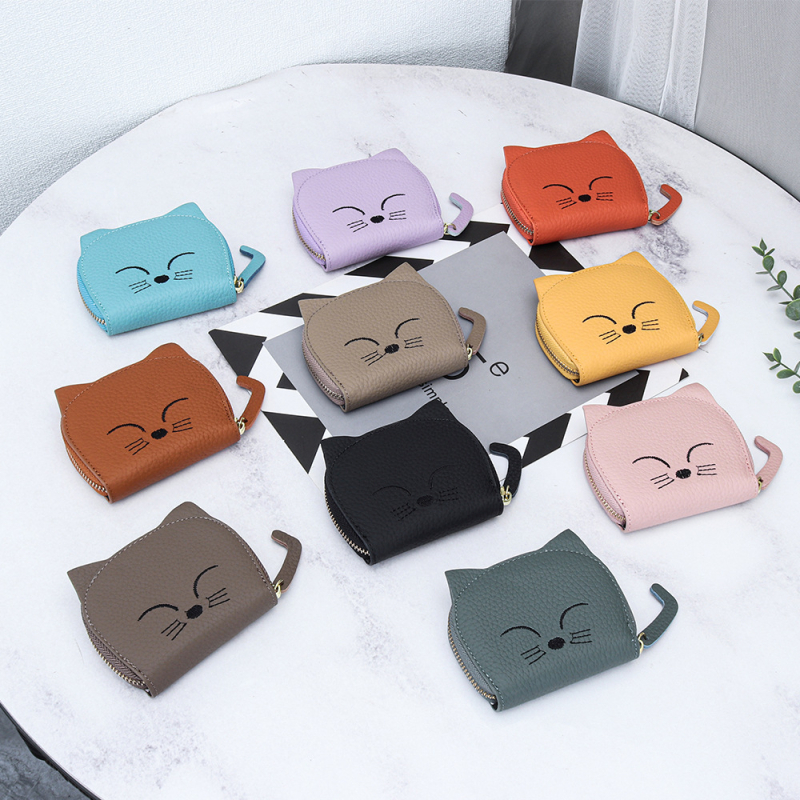 Unisex peňaženka na karty z pravej kože s 10 priehradkami na karty a 2 priehradkami na mince, vrchná vrstva hovädzej kože, jednofarebný vzor, pre uloženie kariet a dokladov