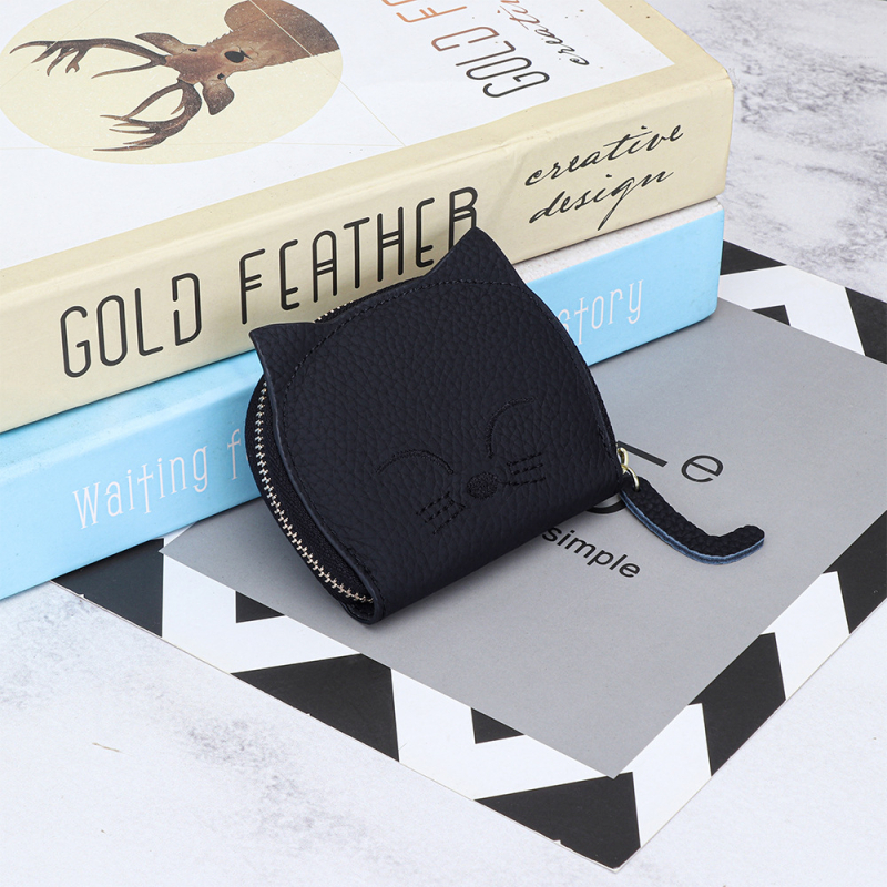 Unisex peňaženka na karty z pravej kože s 10 priehradkami na karty a 2 priehradkami na mince, vrchná vrstva hovädzej kože, jednofarebný vzor, pre uloženie kariet a dokladov