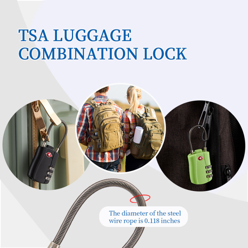 Simply TSA μηχανική κλειδαριά αποσκευών, μοντέλο 527, πλαστικό σώμα, κατάλληλη για ταξίδια στο εξωτερικό