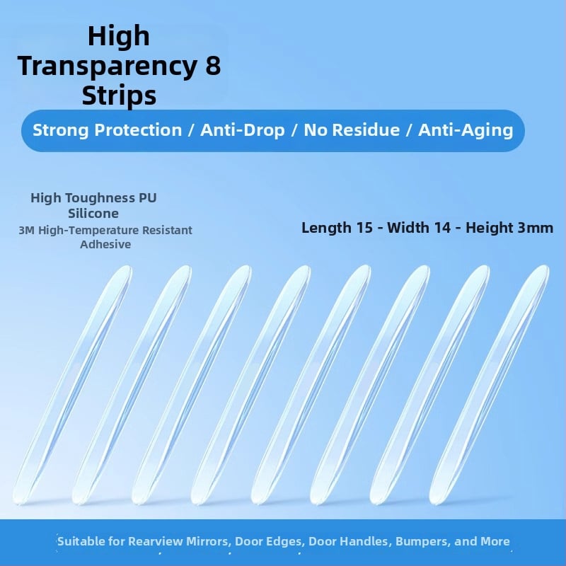 PU auto durvju aizsarglīnija pret sadursmēm, bieza skrāpējumu aizsardzība, ūdensdroša un UV aizsardzība, Modelis 582