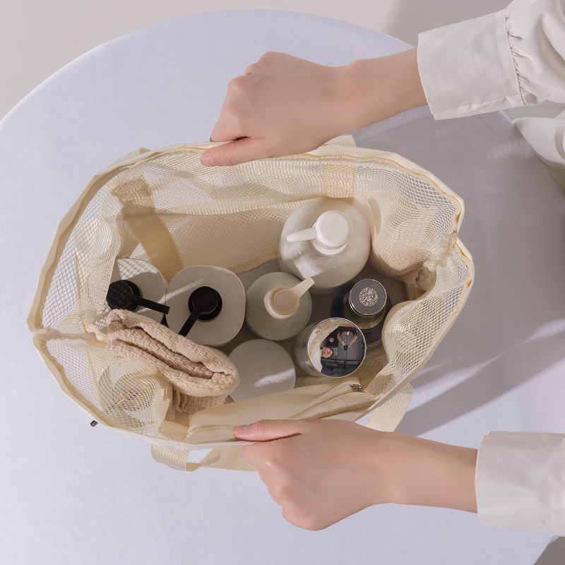 Geantă de depozitare pentru călătorii din plasă – Organizator multifuncțional (formă cub, material plasă, pentru călătorii)