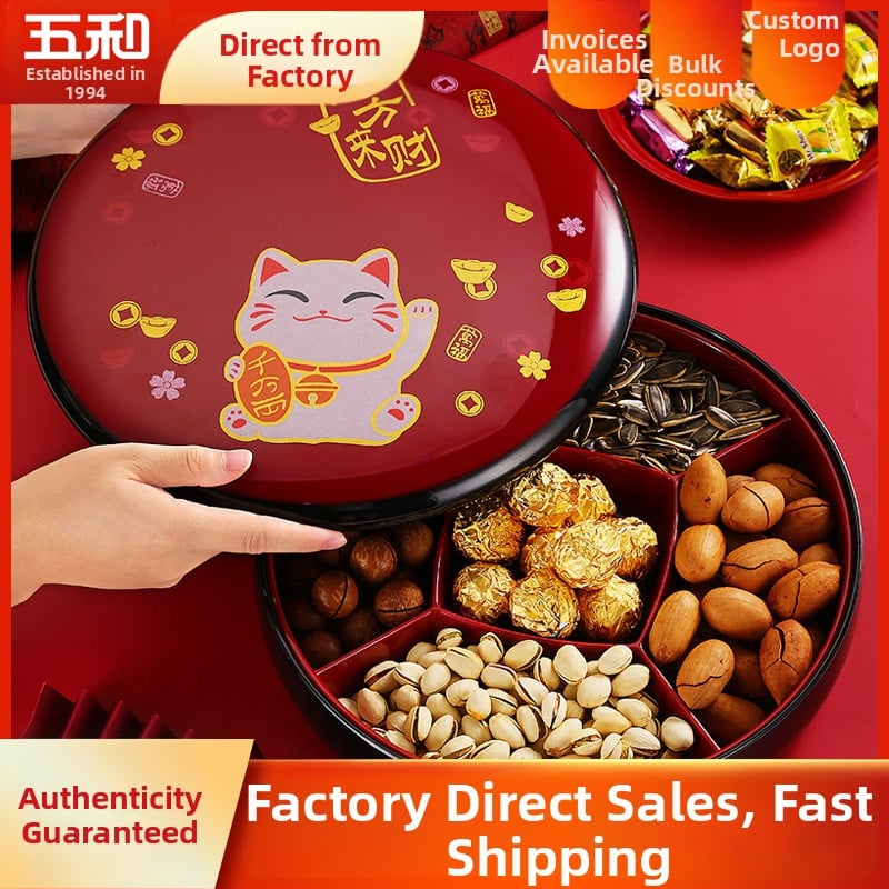 Farfurie de fructe Five and — Stil chinez nou (tendință națională) — lansare vara 2021 — produs de calitate.