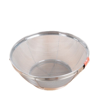 Coș rotund din oțel inoxidabil cu plasă pentru spălarea orezului, susamului și legumelor; coș de spălare pentru gospodărie cu control al apei și filtrare