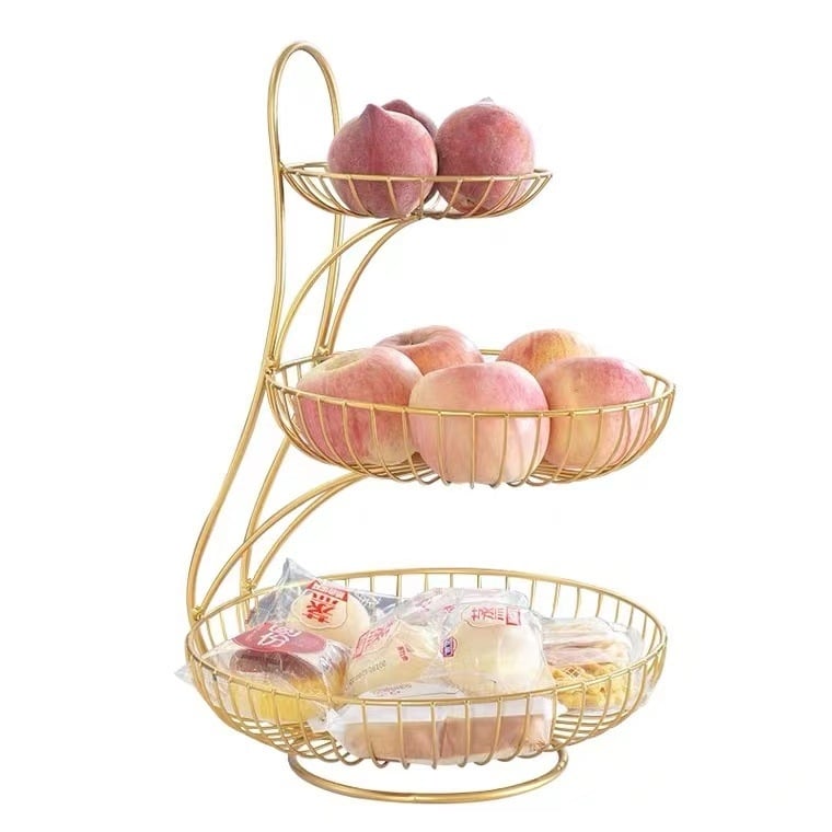 Tryjų lygių geležinis vaisių krepšelis, šiuolaikiškas minimalistinis stilius, pritaikymas, kartono įpakavimas