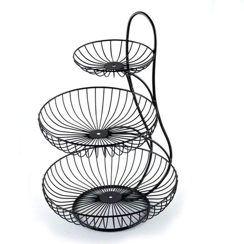 Tryjų lygių geležinis vaisių krepšelis, šiuolaikiškas minimalistinis stilius, pritaikymas, kartono įpakavimas