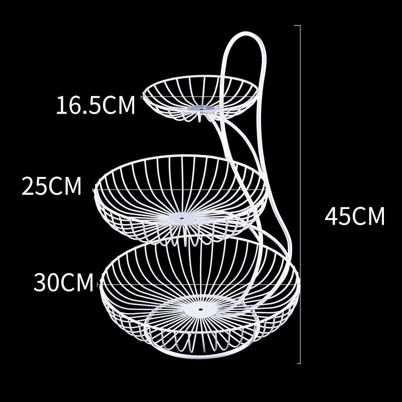 Tryjų lygių geležinis vaisių krepšelis, šiuolaikiškas minimalistinis stilius, pritaikymas, kartono įpakavimas