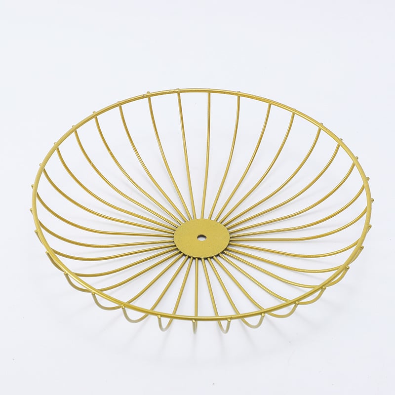 Tryjų lygių geležinis vaisių krepšelis, šiuolaikiškas minimalistinis stilius, pritaikymas, kartono įpakavimas