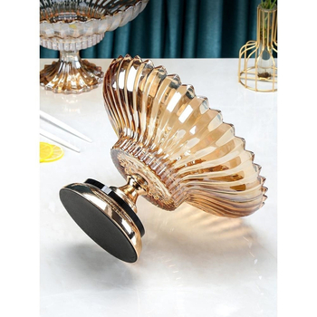 Farfurie de fructe din sticlă pentru măsuța de cafea din sufragerie – stil Nordic, stil nou Chinezesc, marca Mingshuo, calitate premium