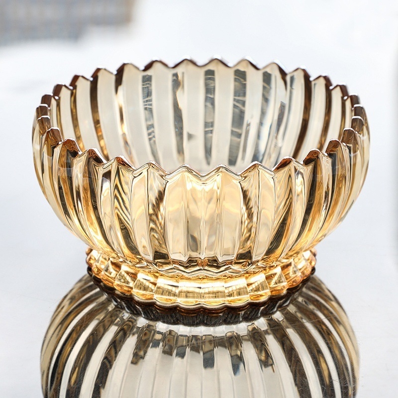 Farfurie de fructe din sticlă pentru măsuța de cafea din sufragerie – stil Nordic, stil nou Chinezesc, marca Mingshuo, calitate premium