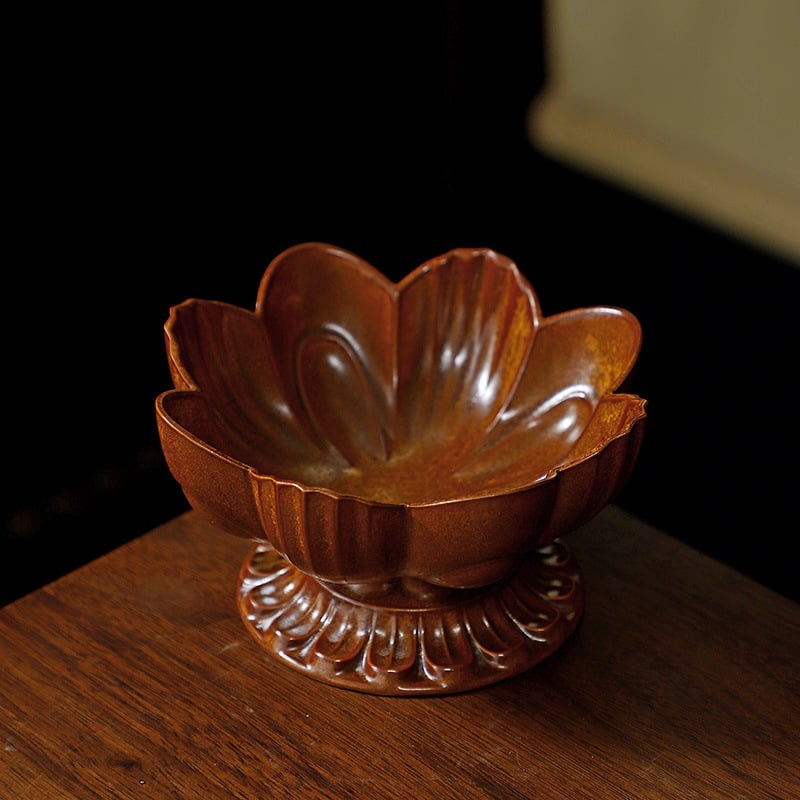 Farfurie de fructe din porțelan, Xin shengqi, stil chinezesc nou, Lotus High Plate