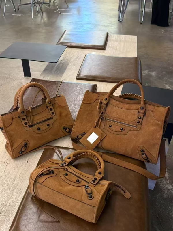 LIYAMEI Torba za motocikl s nitima od kože prvog sloja, tamno retro francuska tote, crossbody
