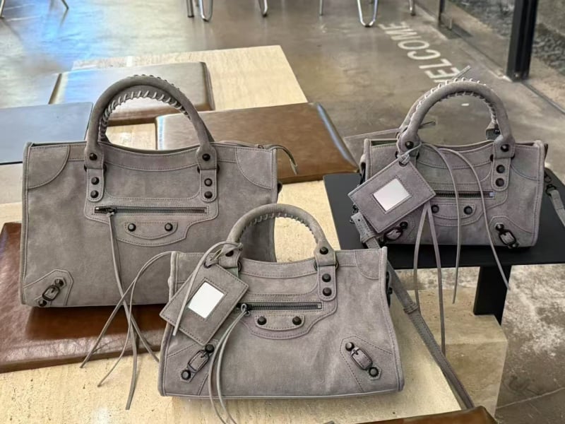 LIYAMEI Torba za motocikl s nitima od kože prvog sloja, tamno retro francuska tote, crossbody