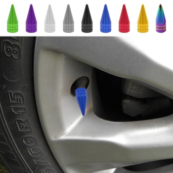 Poklopci ventila automobila - aluminijska legura, šiljasta glava, navojni spoj, univerzalna kompatibilnost, set od četiri komada.