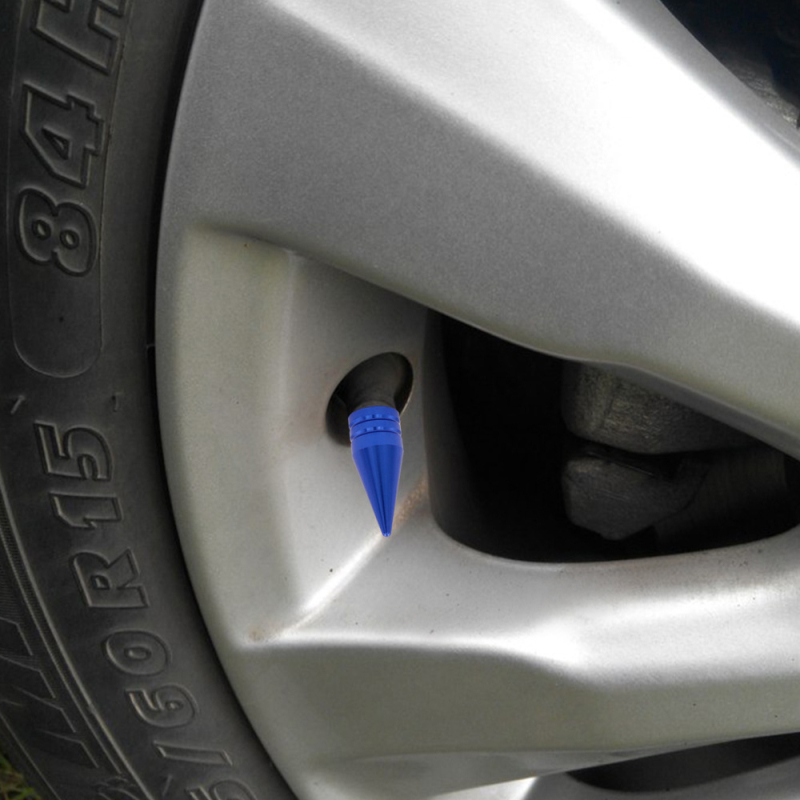 Poklopci ventila automobila - aluminijska legura, šiljasta glava, navojni spoj, univerzalna kompatibilnost, set od četiri komada.